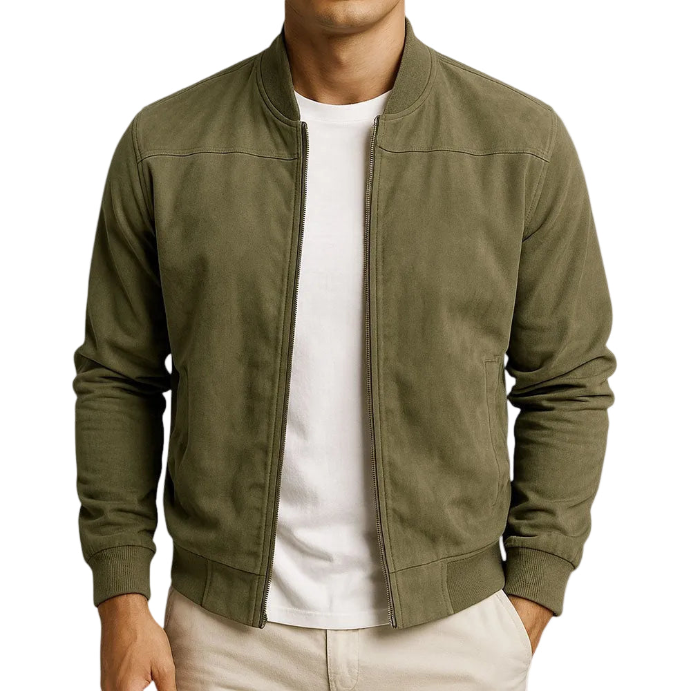 Brayden | Men’s Zip-Up Suede-Effect Jacket3