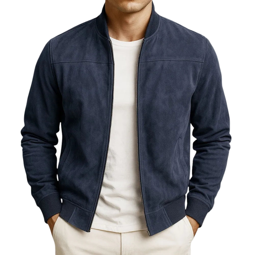 Brayden | Men’s Zip-Up Suede-Effect Jacket4