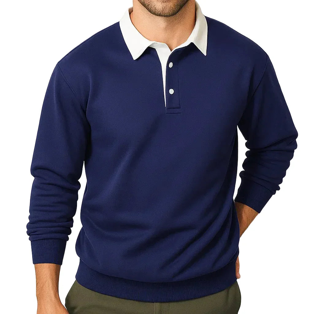 Caldwell | Men’s Knit Pullover with Contrast Collar1