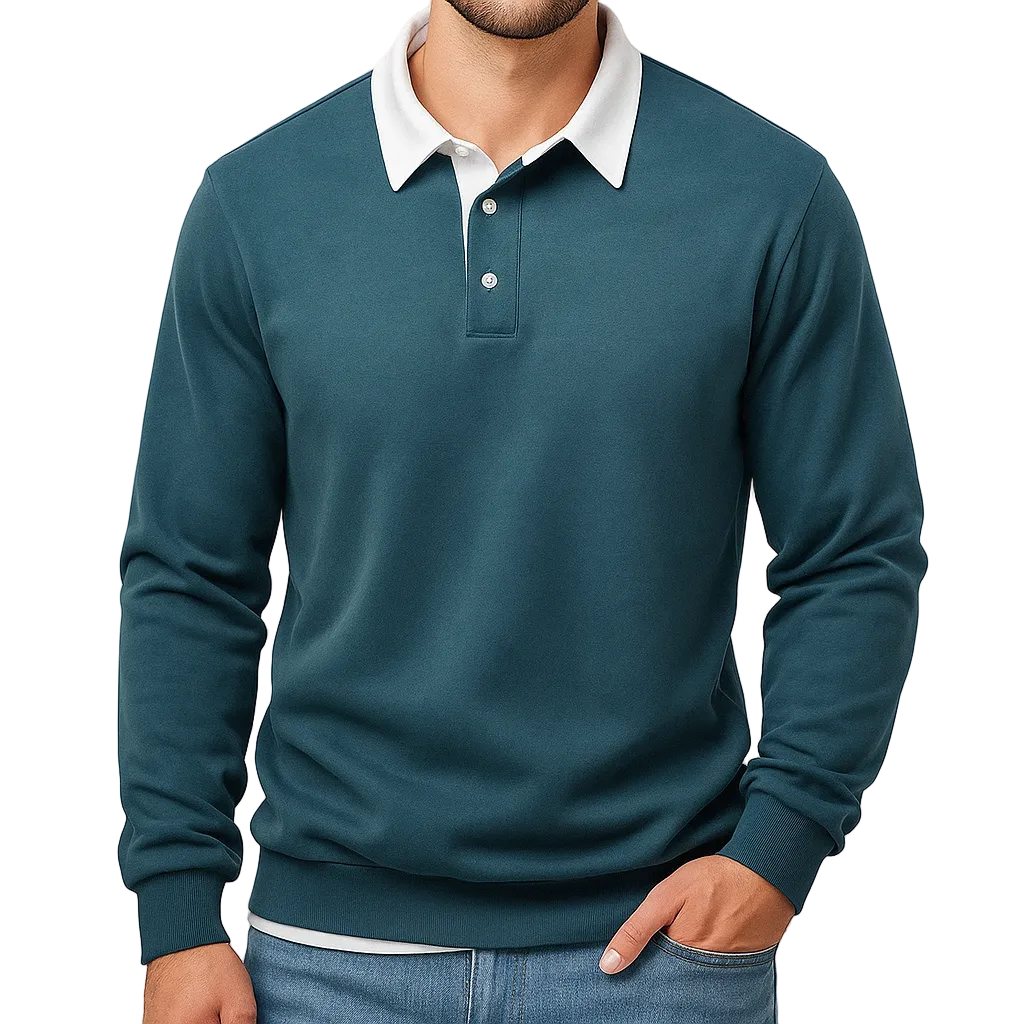 Caldwell | Men’s Knit Pullover with Contrast Collar3