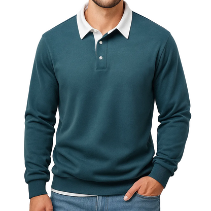 Caldwell | Men’s Knit Pullover with Contrast Collar3