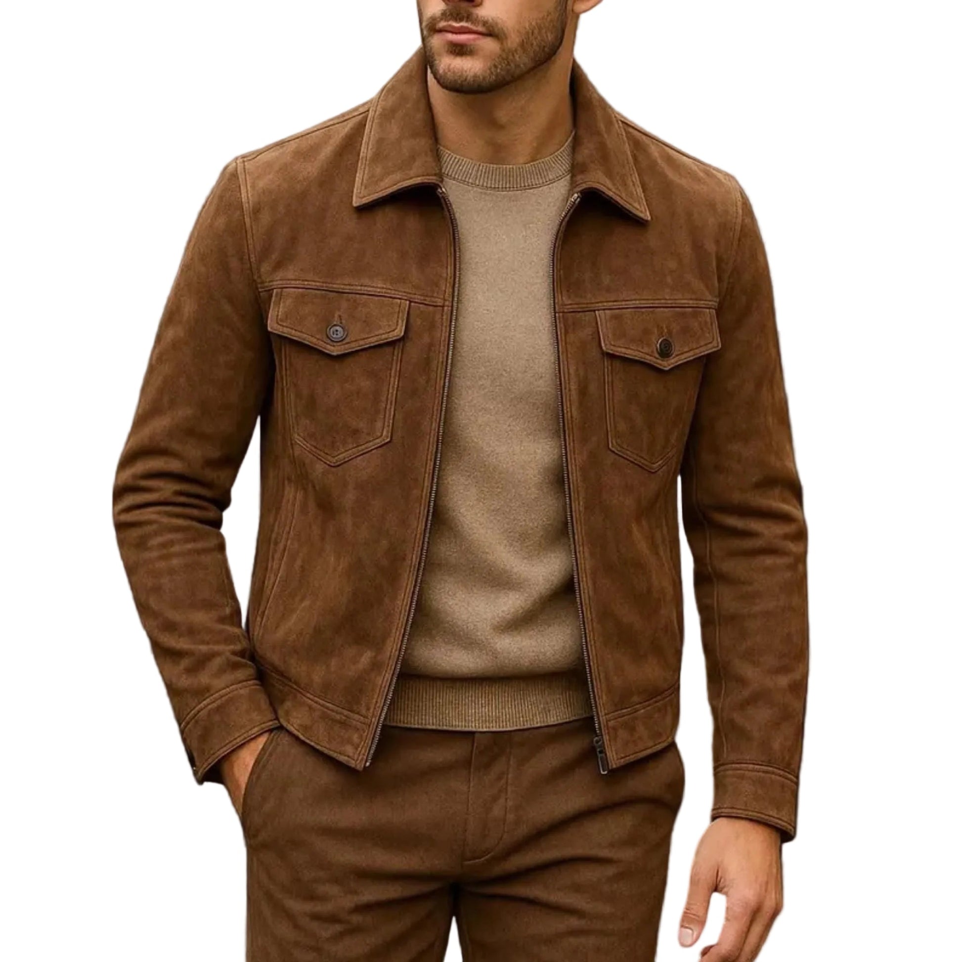 Valmont | Men’s Vintage-Style Suede Jacket1